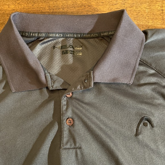 Head Polo Shirt Men XXL Gray Short Sleeve Collared 3Button Stretch Tennis Golf - Picture 2 of 5